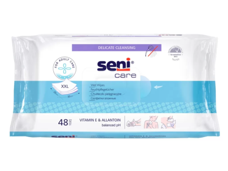 Влажные салфетки Seni Care classic c витамином E и аллантоином, 48 шт.